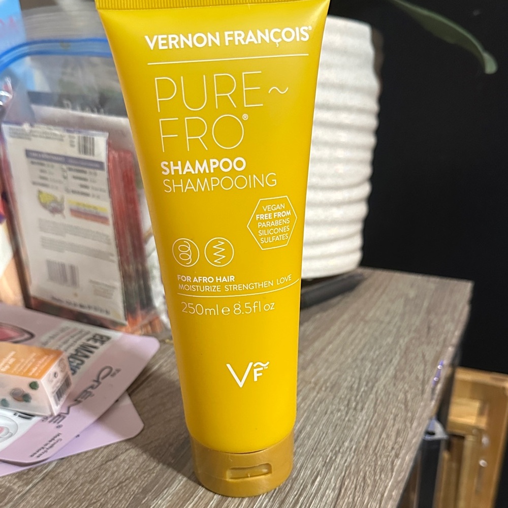 Vernon Francois Pure~Fro Yellow Shampoo for Afro Hair 250ml/ 8.5 Fl oz